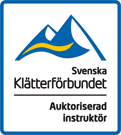 Svenska Klätterförbundets bricka för auktoriserade instruktörer